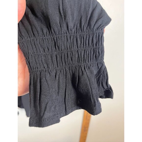 Torrid Floral Lace Babydoll Top 3X Black Peplum Boho Western Neutral Minimalist - Picture 2 of 10